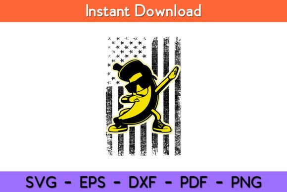 Dabbing Banana Retro American Flag Embroidery Review
