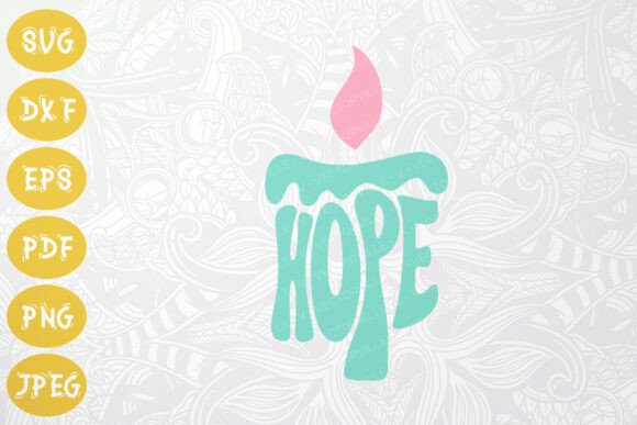 Hope Candle SVG for Gentle Mindful Decor