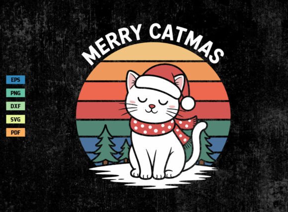 Retro Merry Catmas Christmas Shirt SVG Review