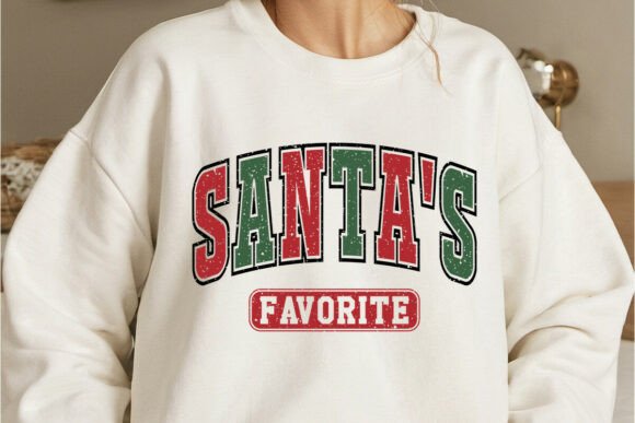 Retro Santa S Favorite Varsity SVG PNG Review