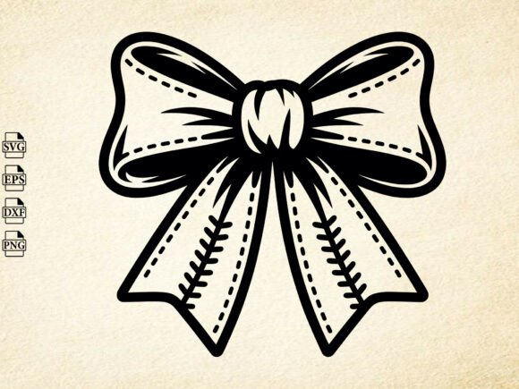 Retro Sport Ball Coquette Bow Svg Review